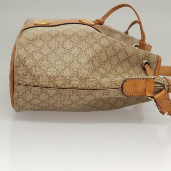 CELINE Macadam Canvas Shoulder Bag Pvc Beige Gold - Picture 4 of 13